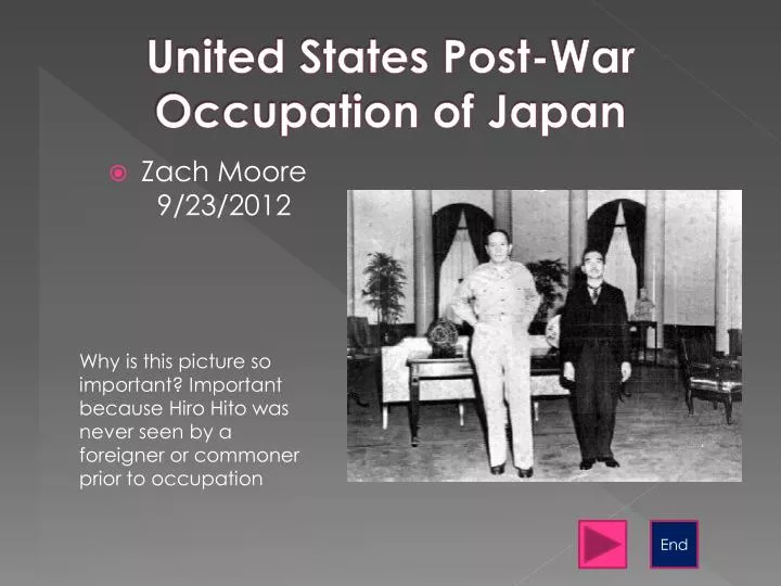 united states post war occupation of japan