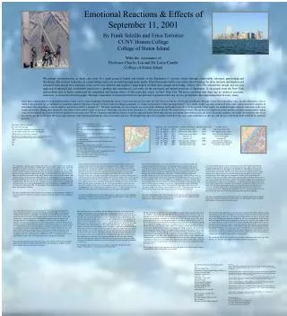 Emotional Reactions &amp; Effects of September 11, 2001