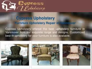 Upholstery Furniture Repair in Vancouver