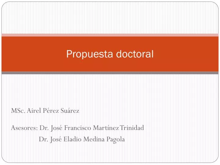 propuesta doctoral