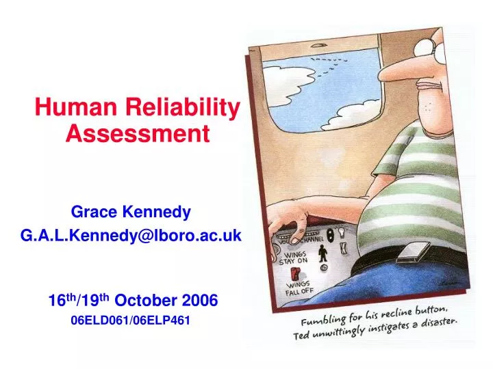 human reliability assessment