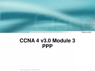 CCNA 4 v3.0 Module 3 PPP