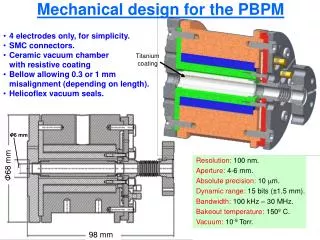 Mechanical design for the PBPM