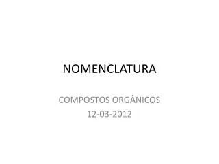 nomenclatura