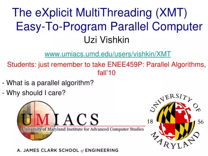 the explicit multithreading xmt easy to program parallel computer