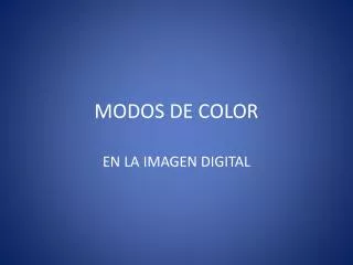modos de color