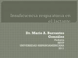 insuficiencia respiratoria en el lactante