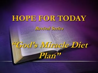 HOPE FOR TODAY Revival Series