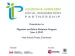 Enhancing Immigrant Integration in London and Middlesex: LMLIP's Strategic Plan - slide 1