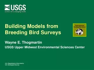 Building Models from Breeding Bird Surveys