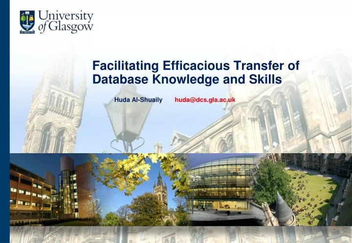 facilitating efficacious transfer of database knowledge and skills