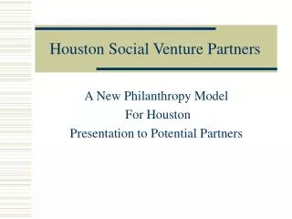 Houston Social Venture Partners