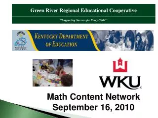 Math Content Network September 16, 2010