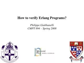 How to verify Erlang Programs?