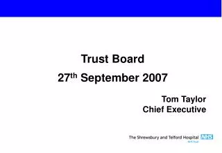 Tom Taylor Chief Executive