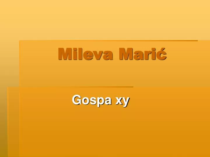 mileva mari