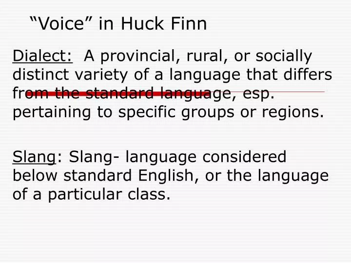 voice in huck finn