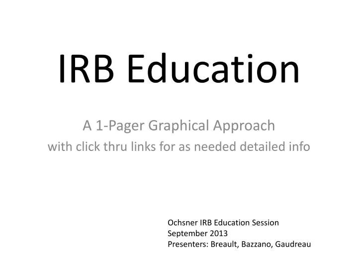 irb education