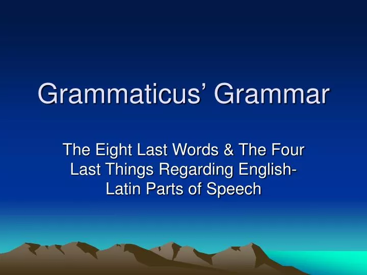 grammaticus grammar