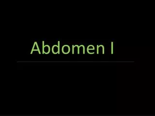 abdomen i