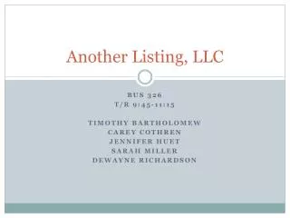 Another Listing, LLC