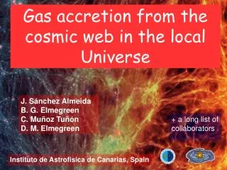 Gas accretion from the cosmic web in the local Universe