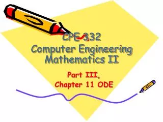 cpe 332 computer engineering mathematics ii