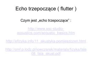 echo trzepocz ce flutter