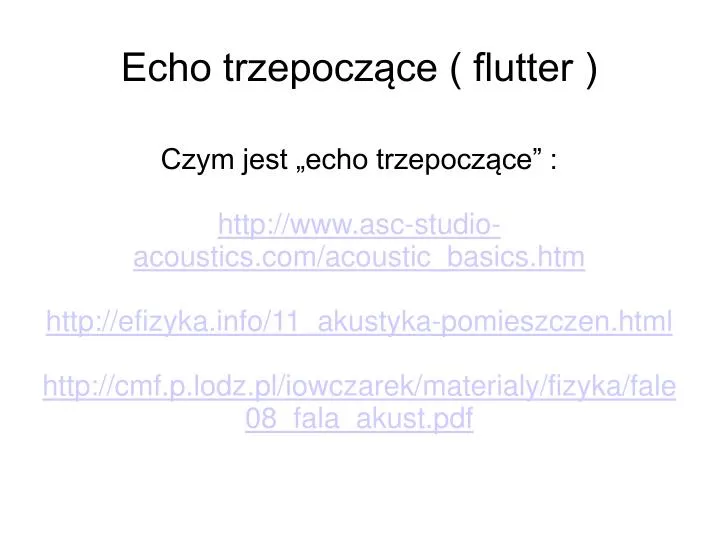 echo trzepocz ce flutter