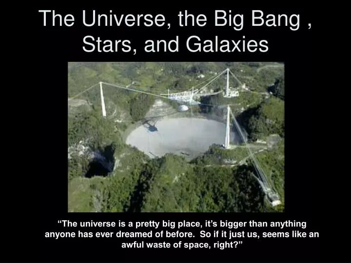 the universe the big bang stars and galaxies