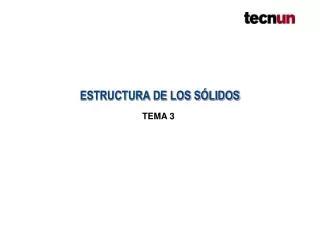estructura de los s lidos