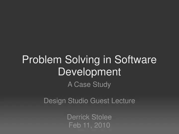 problem solving in software development