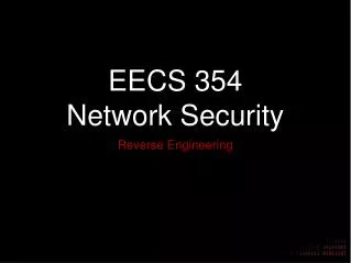 EECS 354 Network Security