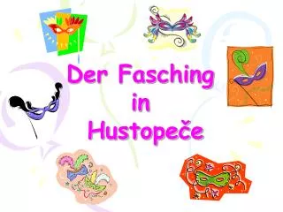 der fasching in hustope e