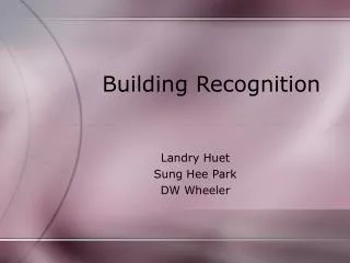 Building Recognition