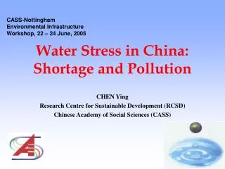 Water Stress in China: Shortage and Pollution