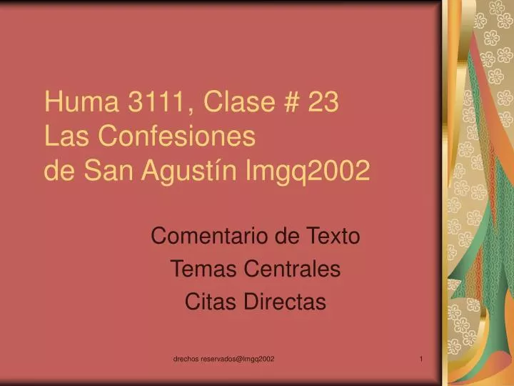 huma 3111 clase 23 las confesiones de san agust n lmgq2002