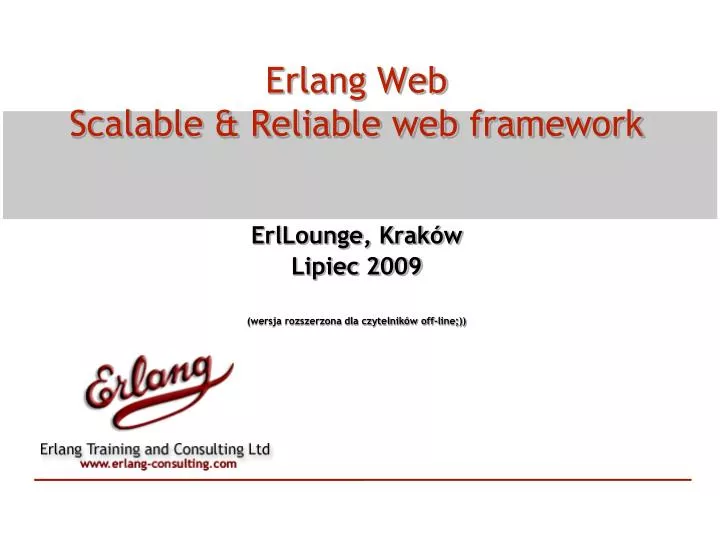 erlang web scalable reliable web framework