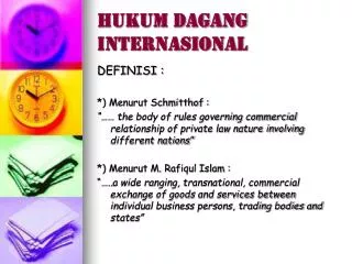 hukum dagang internasional