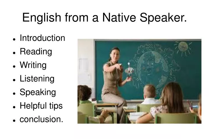 english from a native speaker