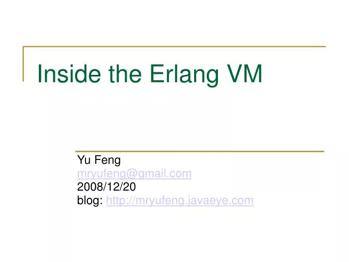 inside the erlang vm