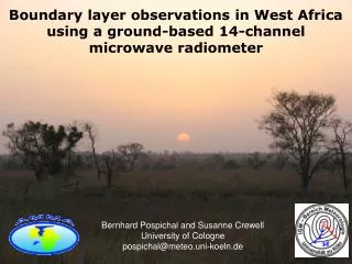 Boundary layer observations in West Africa using a ground-based 14-channel microwave radiometer