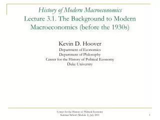 Macroeconomic Issues are Old