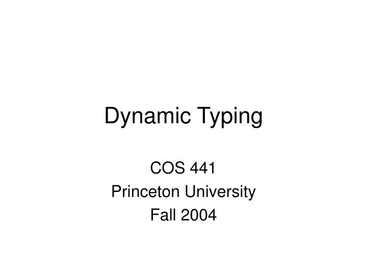 dynamic typing