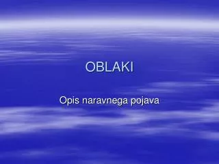 OBLAKI