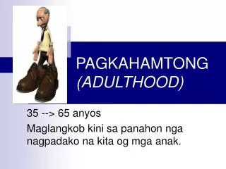 pagkahamtong adulthood