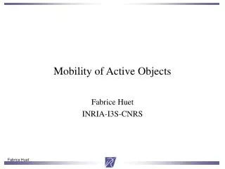 Mobility of Active Objects