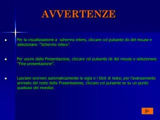 avvertenze