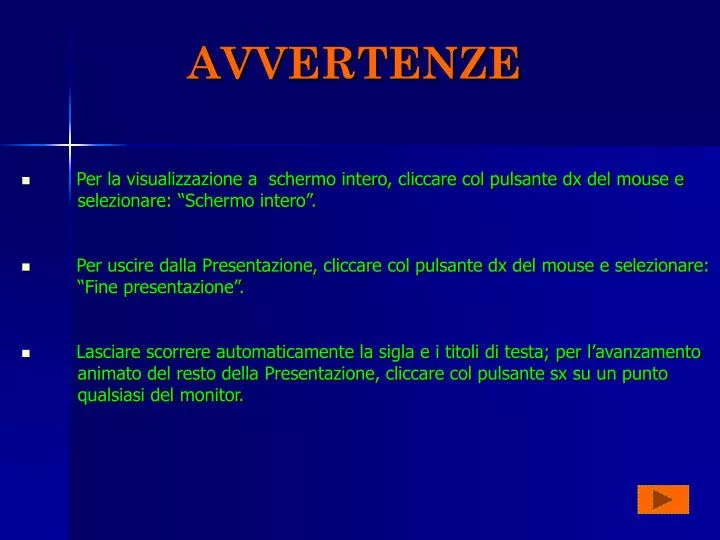 avvertenze