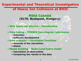 Experimental and Theoretical Investigation of Heavy Ion Collisions at RHIC